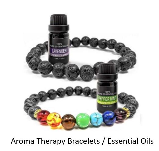 Aroma Therapy Essential Oil Bracelets Gift Set - Aromaterapia