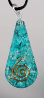 Aquamarine Orgone Drop Pendant