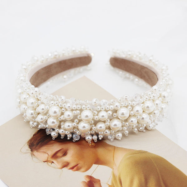 Pearl Hair Band Diamond Pearl For Party or Wedding / Bride / Quince