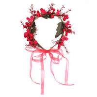 Girls Red Crown Berry Flower Artificial Flower Garland Hair Hoop - Quince Wedding