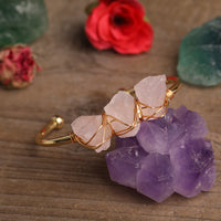 Rose Quartz Natural Bangle Bracelet