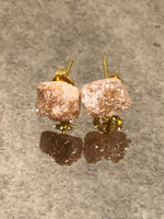 Agate Druzy Natural Stone Stud Earrings