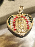 Our Lady Of Guadalupe Colorful Or Silver Pendant & Necklace