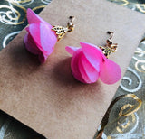 22K Gold Plated Flowered Earrings