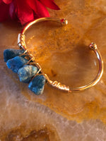 Blue Quartz Bangle Bracelet _ Calm Me