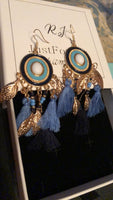 Boho Feather Long Earrings