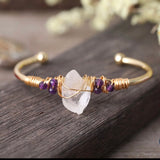 Clear  Quartz Bangle Luxury Bracelet