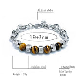 Stainless Steel Healing Stones Unisex Bracelet