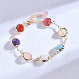 Quartz Crystal Natural Tourmaline Stone Bracelet Colorful Style 2_Pulcerita De Los Suenos_Dream Bracelet