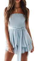 Ruffled Sexy Off Shoulder Womans Romper