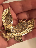 Eagle Pendant 18K Gold Plated With Diamonds