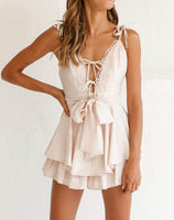 Ruffled Sexy Off Shoulder Womans Romper