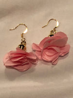 Pink Flowered Earrings