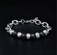 Stainless Steel Healing Stones Unisex Bracelet