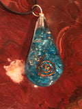 Aquamarine Orgone Drop Pendant