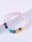 Rose Quartz Love Bracelet With Multi Colors