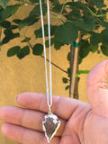 Silver Electroplated Arrowheads Necklace