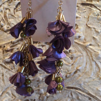 Purple Fashion Show Dangly Earrings