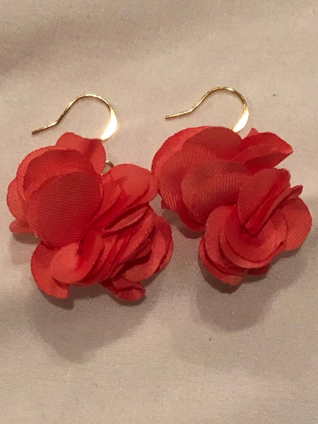 Coral Flowered Earrings / Quince Collection