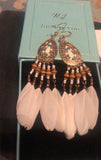 Boho Feather Long Earrings