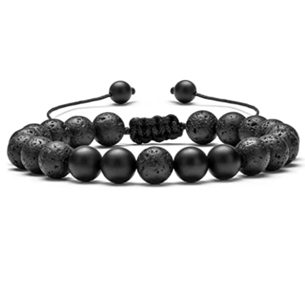 Black Lava rock stone infuser aromatherapy bracelet unisex