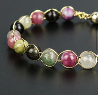 Crystal Natural Tourmaline Stone Bracelet Colorful Style 5_Pulcerita De Los Sueños_Dream Bracelet