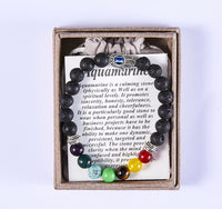 Lava Rock 7 Chakras Bracelet For Courage & Strength