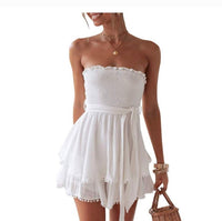 Ruffled Sexy Off Shoulder Womans Romper