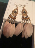 Boho Feather Long Earrings