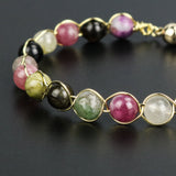 Quartz Crystal Natural Tourmaline Stone Bracelet Colorful Style 1_Pulcerita De Los Sueños_Dream Bracelet