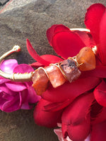 Carnelian Natural Quartz Bangle Bracelet