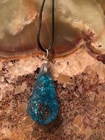 Aquamarine Orgone Drop Pendant