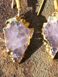 Rose Quartz Arrowheads Earrings