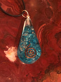 Aquamarine Orgone Drop Pendant