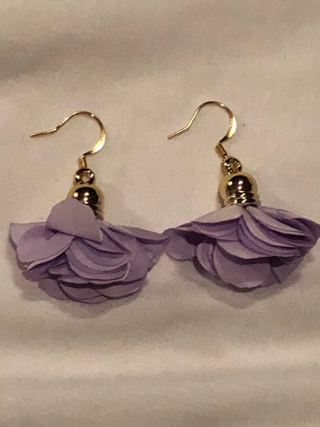 Purple Flowered Earrings Quince Collection