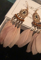 Boho Feather Long Earrings