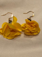 Yellow Flowered Earrings