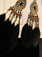 Boho Feather Long Earrings