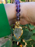 Amethyst Gemstone Bracelets With Arrowhead