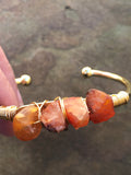 Carnelian Natural Quartz Bangle Bracelet