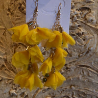 Yellow Flowered Fashion Show Earrings