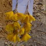 Yellow Flowered Fashion Show Earrings