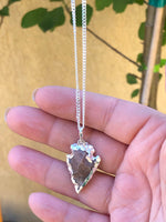 Silver Electroplated Arrowheads Necklace