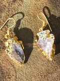 Crystal Quartz Arrowheads Earrings