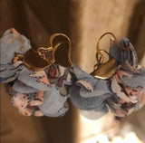 Blue Fabric Earrings