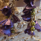 Purple Fashion Show Dangly Earrings