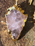 Rose Quartz Arrowheads Earrings