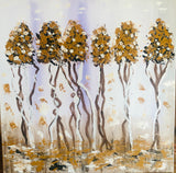 Gold Art Tree Acrylic and Oil Painting