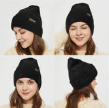 Black Beanie With Gold Letters JustForYou