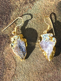 Crystal Quartz Arrowheads Earrings